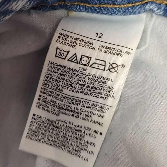 OLD NAVY high waist OG loose light wash stretch straight leg jeans 12‎ - Picture 6 of 9